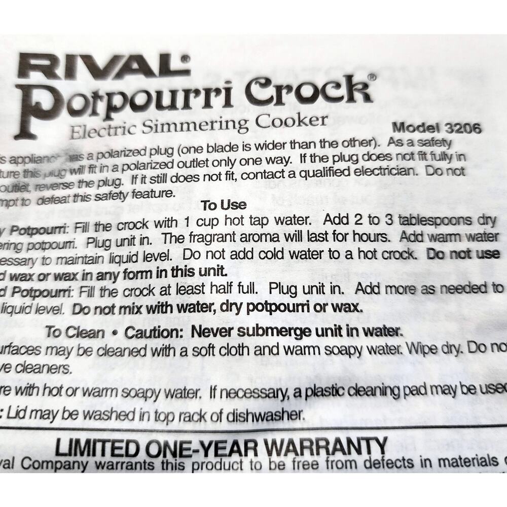 Rival Potpourri Crock Winter Wonderland Christmas Tree Spongeware Style & Box - Picture 10 of 13